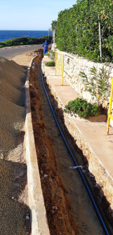 SUSTITUCIÓN DE RED DE AGUA EN S'ANFÓS BLAU I LLOP VALENT.