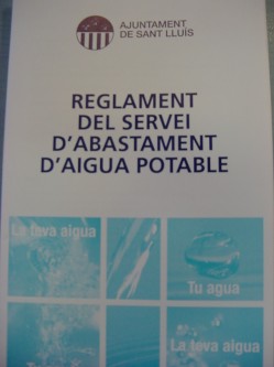 Reglamento Municipal de aguas.
