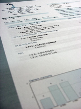 Factura electrónica Aigües Sant Lluís